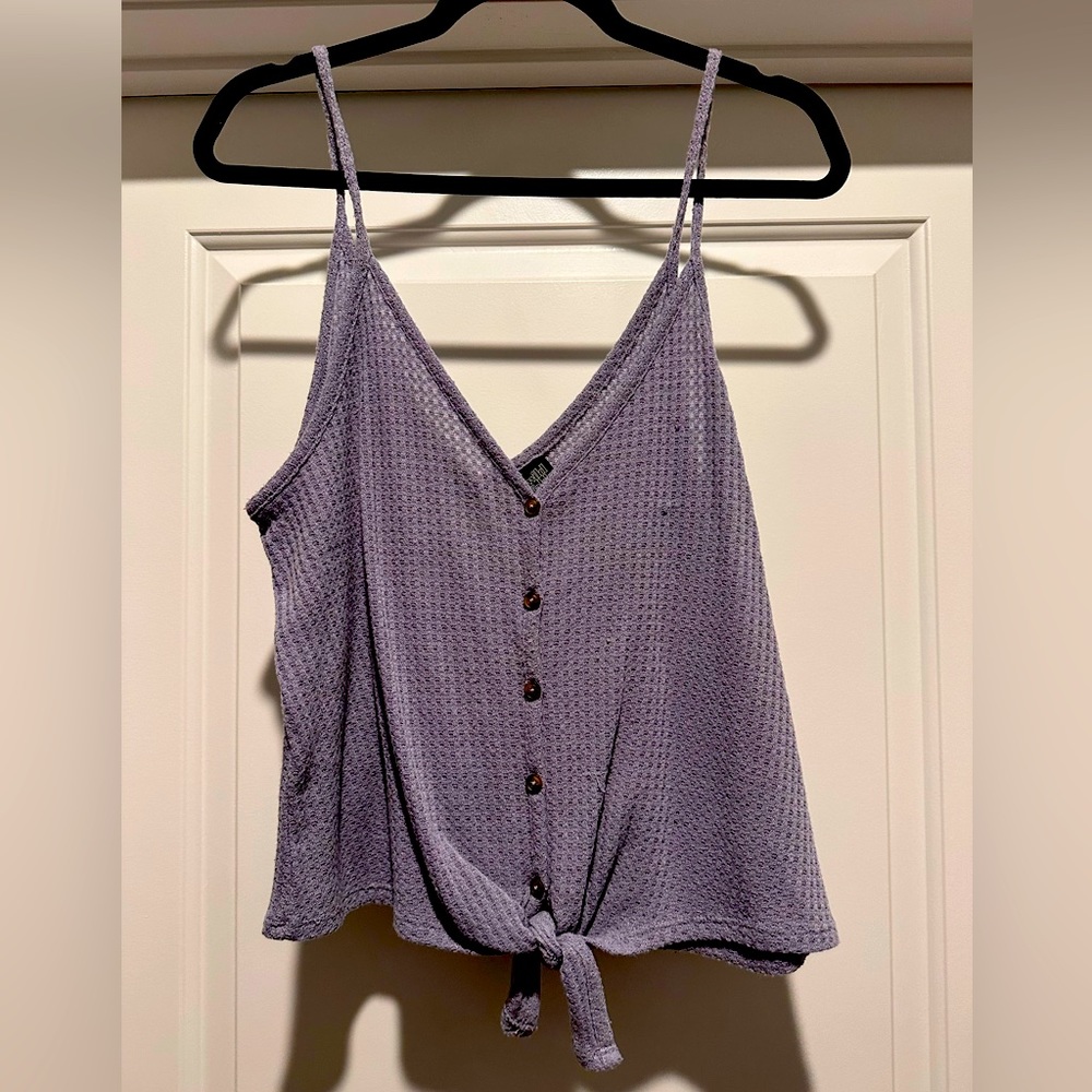 Purple spaghetti strap tank top